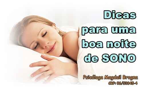 Dicas para uma boa noite de SONO